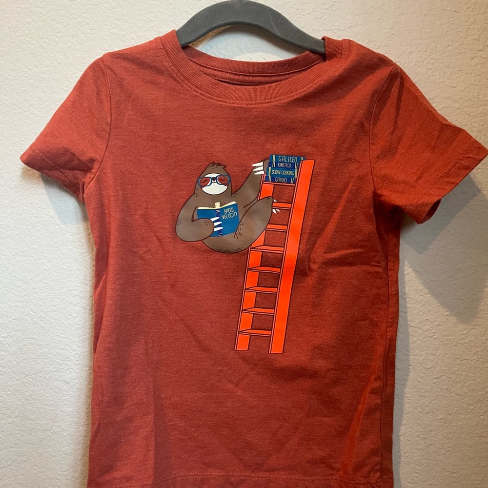 Cat & Jack Orange Graphic Short Sleeve Tee